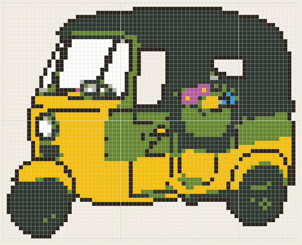 Tuk-tuk perler bead pattern