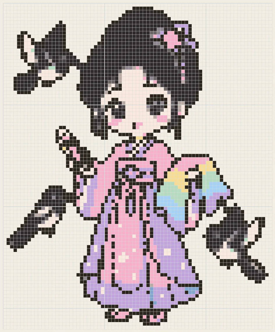 Weaver girl perler bead pattern