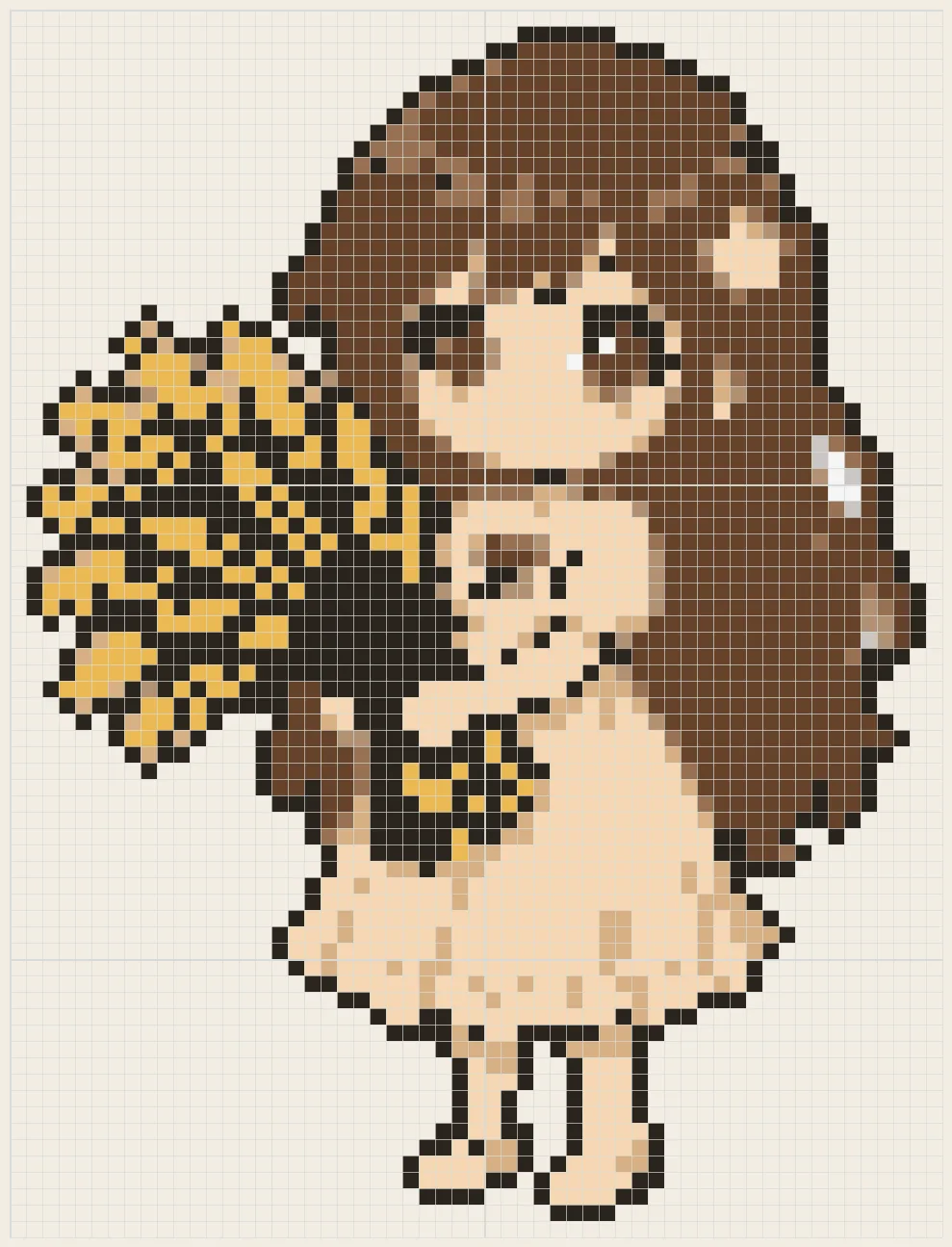 Wheat bundle maiden perler bead pattern