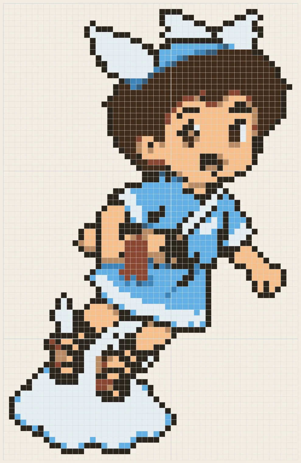 Winged messenger perler bead pattern